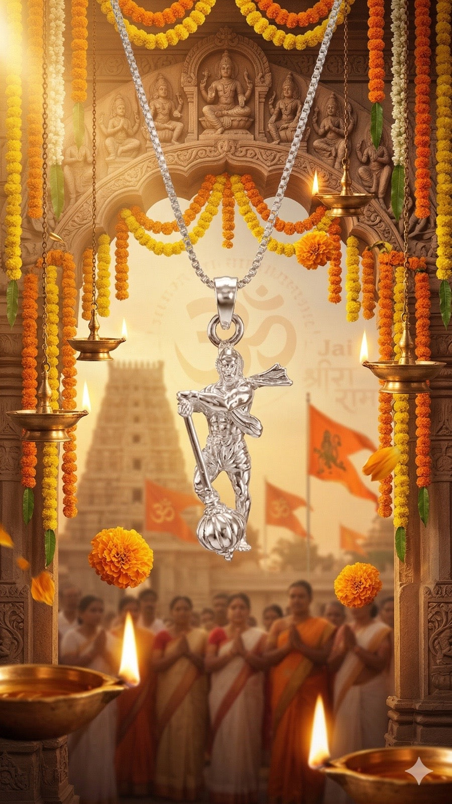925 Silver Hanuman Ji Pendant
